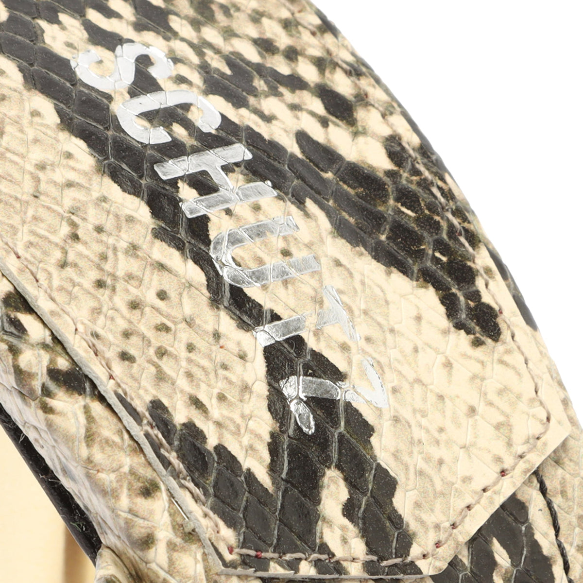 Lover Snake Embossed Leather Sandal