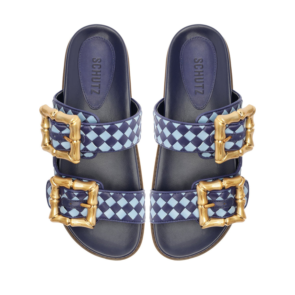 Enola Sporty Woven Leather Sandal