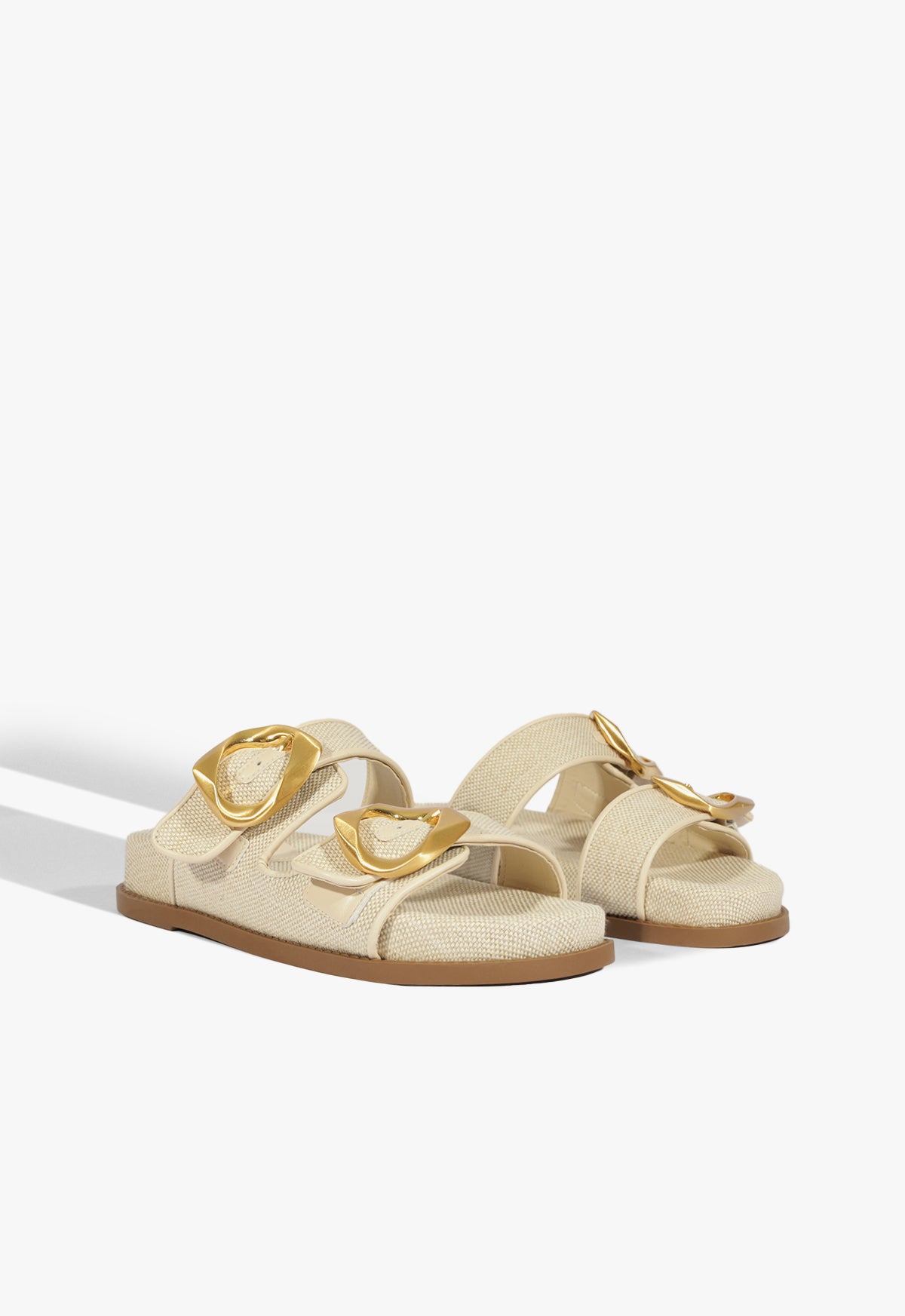 Olga Beige Linen Sporty Sandal
