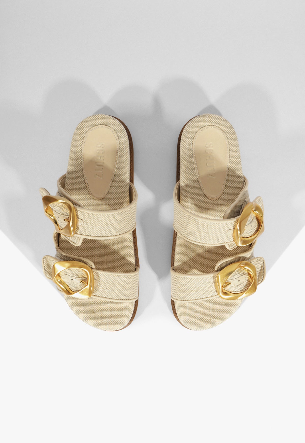 Olga Beige Linen Sporty Sandal