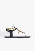 Nia Leather Flat Sandal