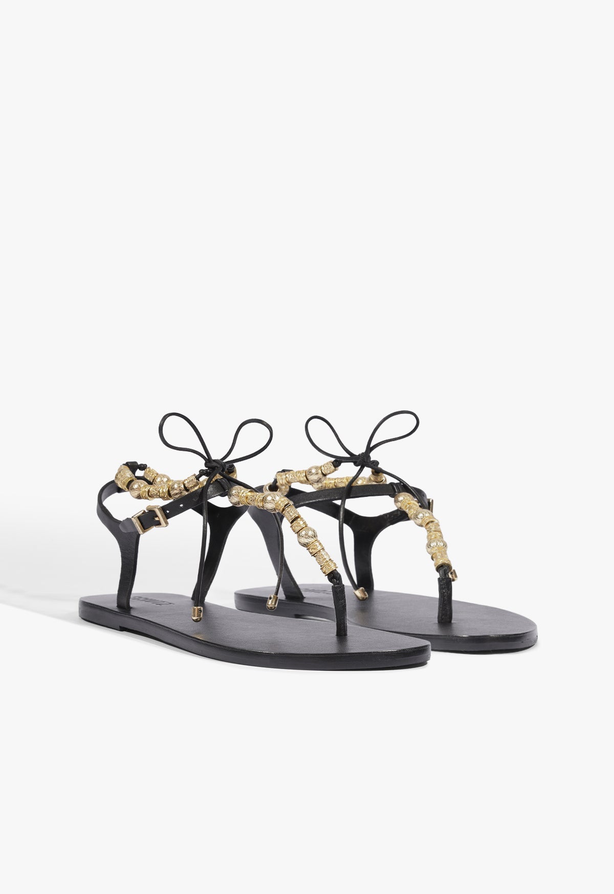 Nia Leather Flat Sandal