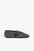Vickie Studs Nubuck Flat