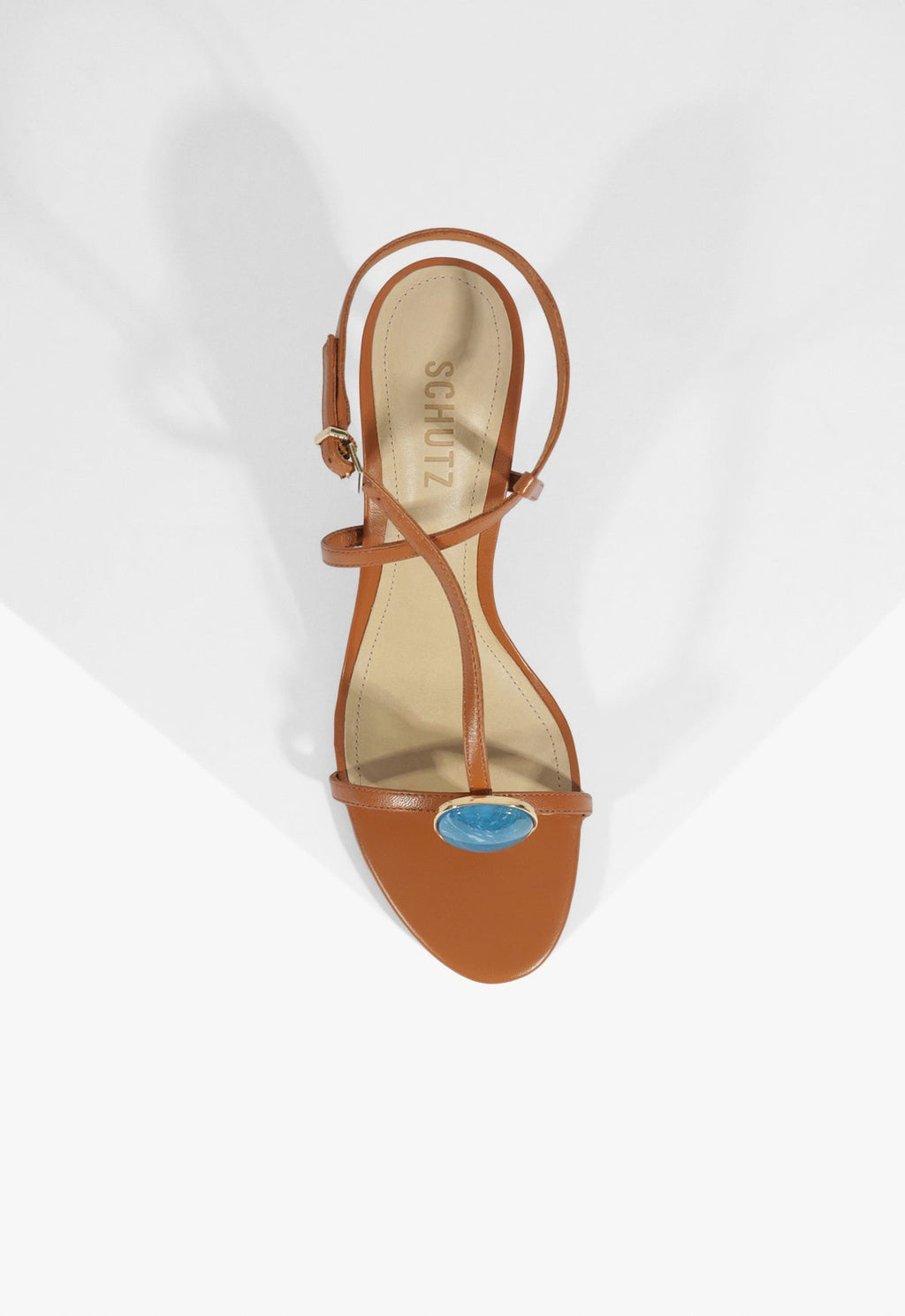Azure Mid Embellished Leather Sandal