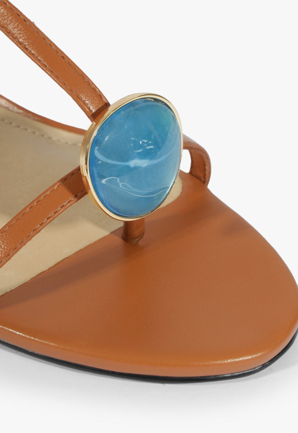 Azure Mid Embellished Leather Sandal