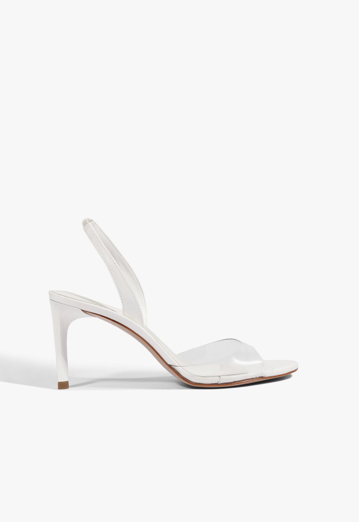 Scarlett Sling Mid Vinyl Patent Sandal