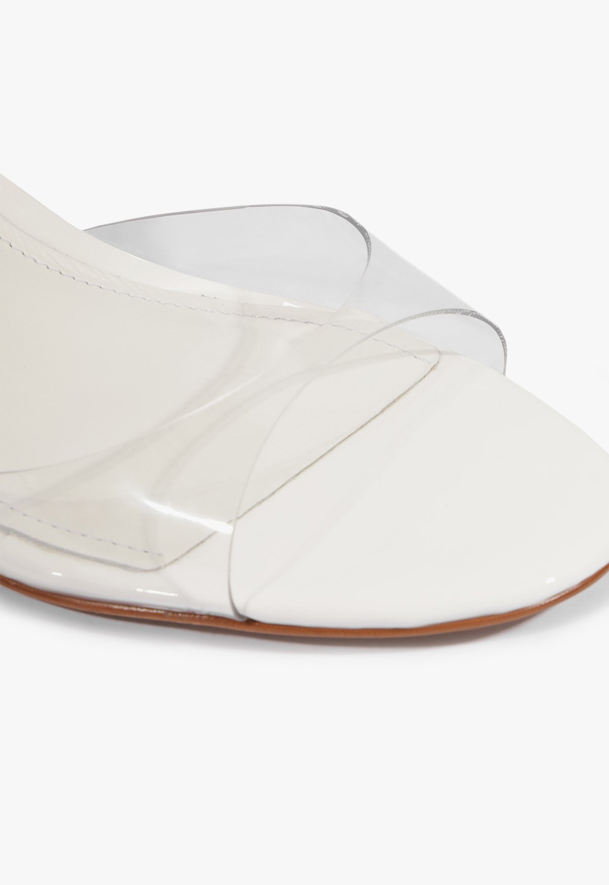 Scarlett Sling Mid Vinyl Patent Sandal