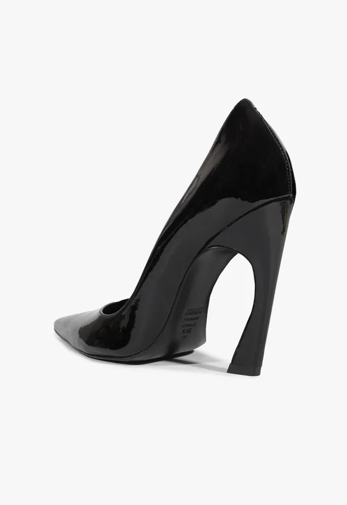Lexi High Sculptural Black Pump
