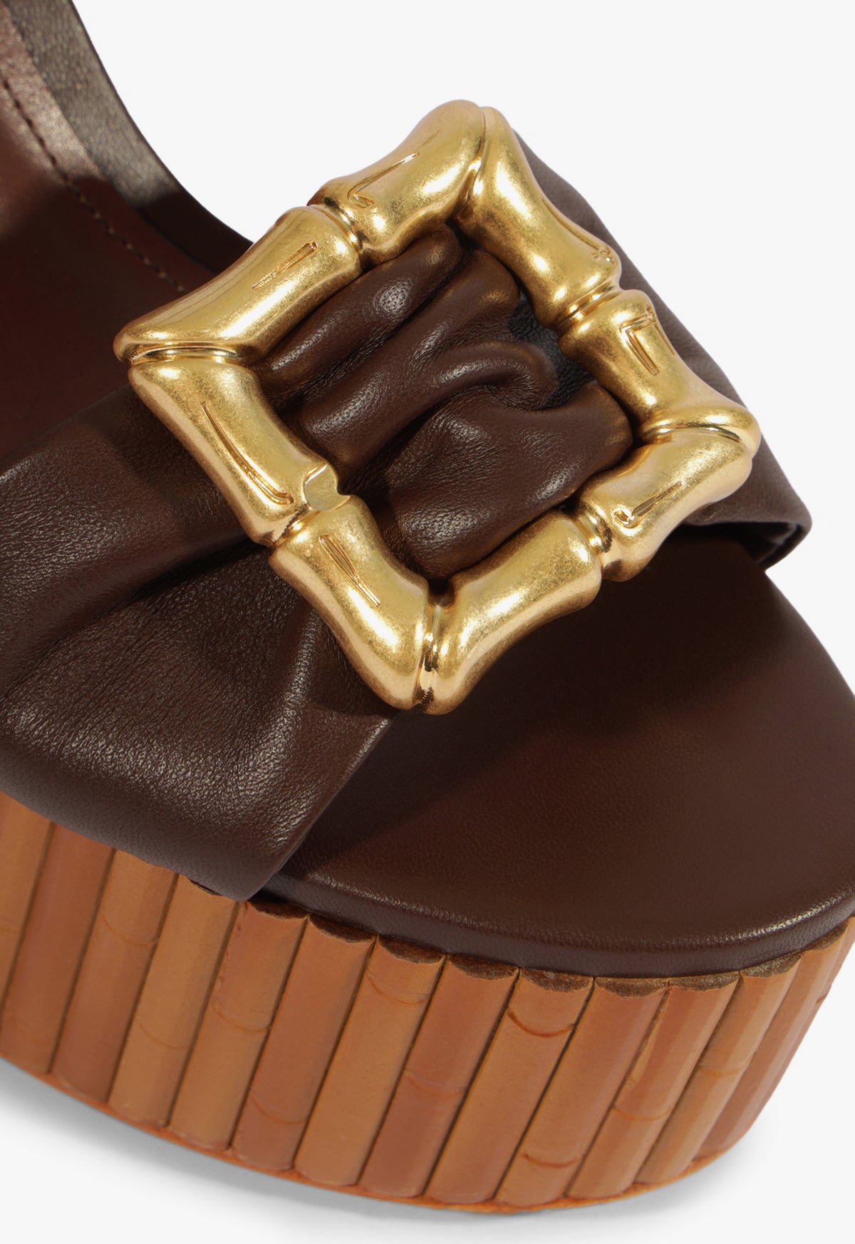 Enola Bamboo Leather Platform Sandal
