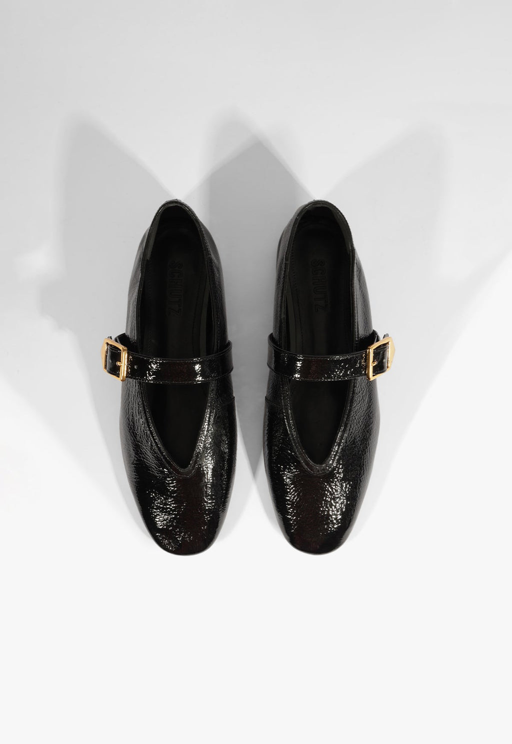 Vick Buckle Patent Leather Ballet Flat