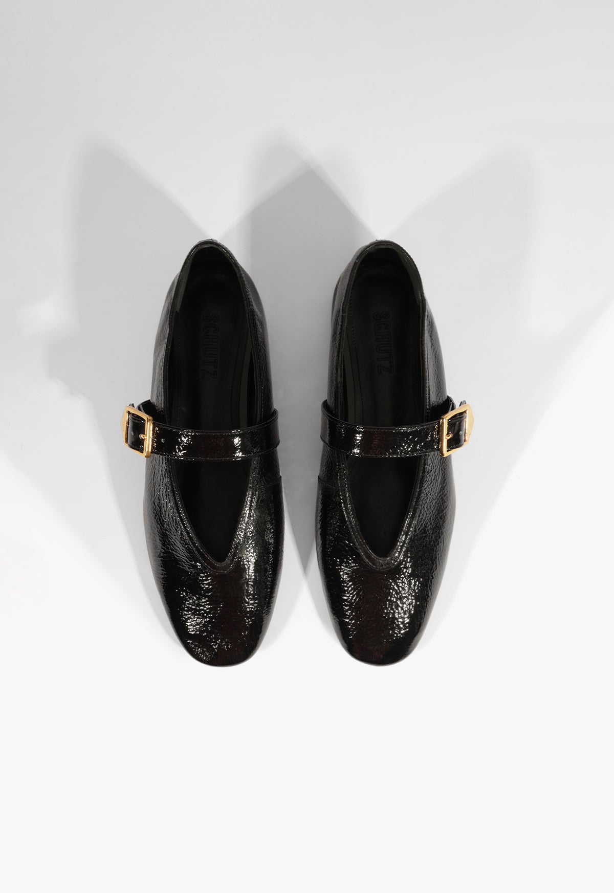 Vick Buckle Patent Leather Ballet Flat