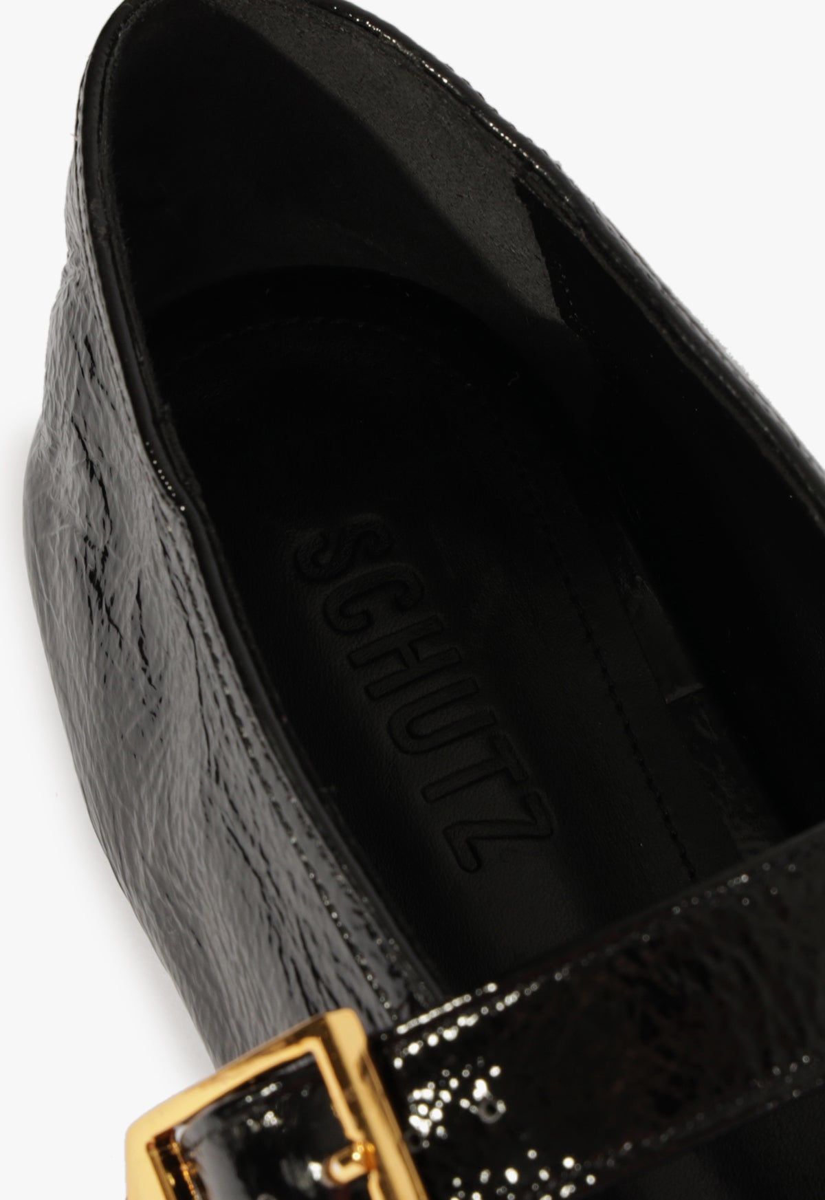 Vick Buckle Patent Leather Ballet Flat
