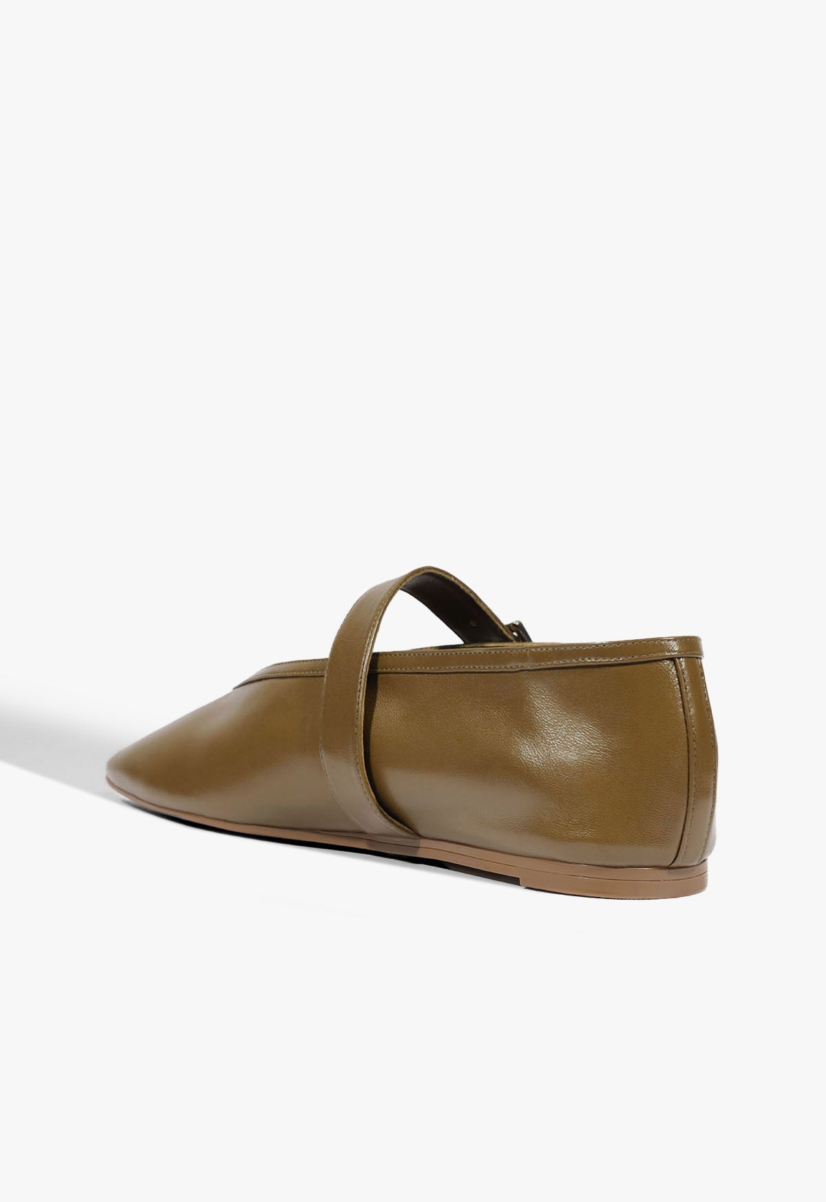 Vick Buckle Leather Ballet Flat