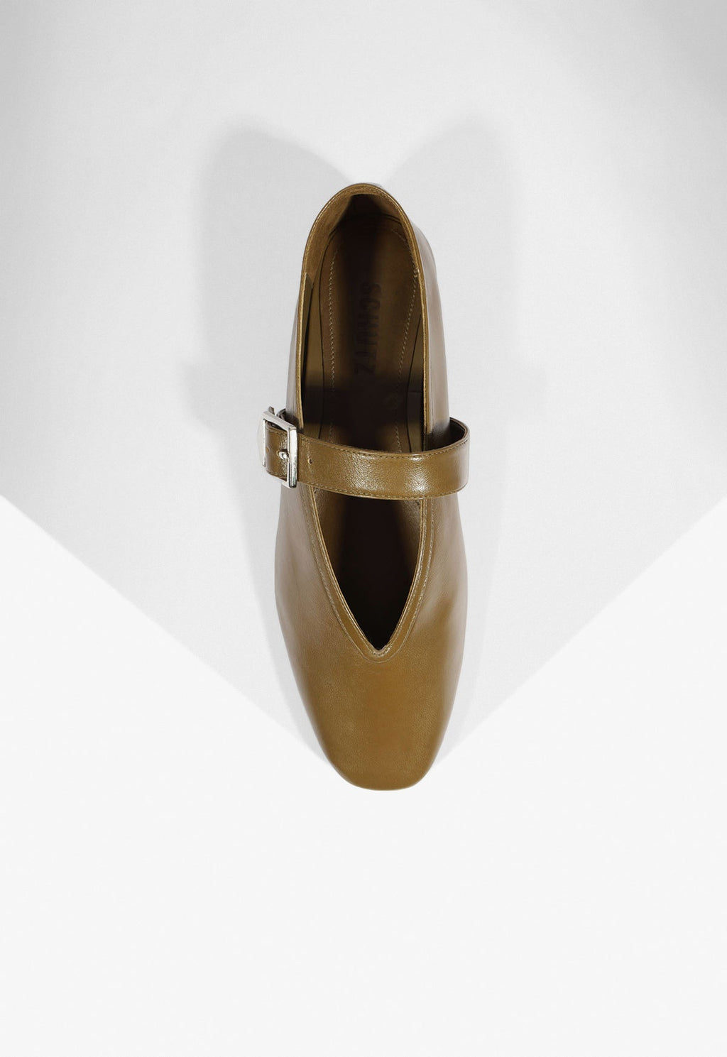 Vick Buckle Leather Ballet Flat