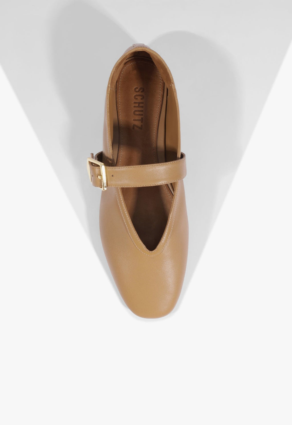 Vick Buckle Leather Ballet Flat