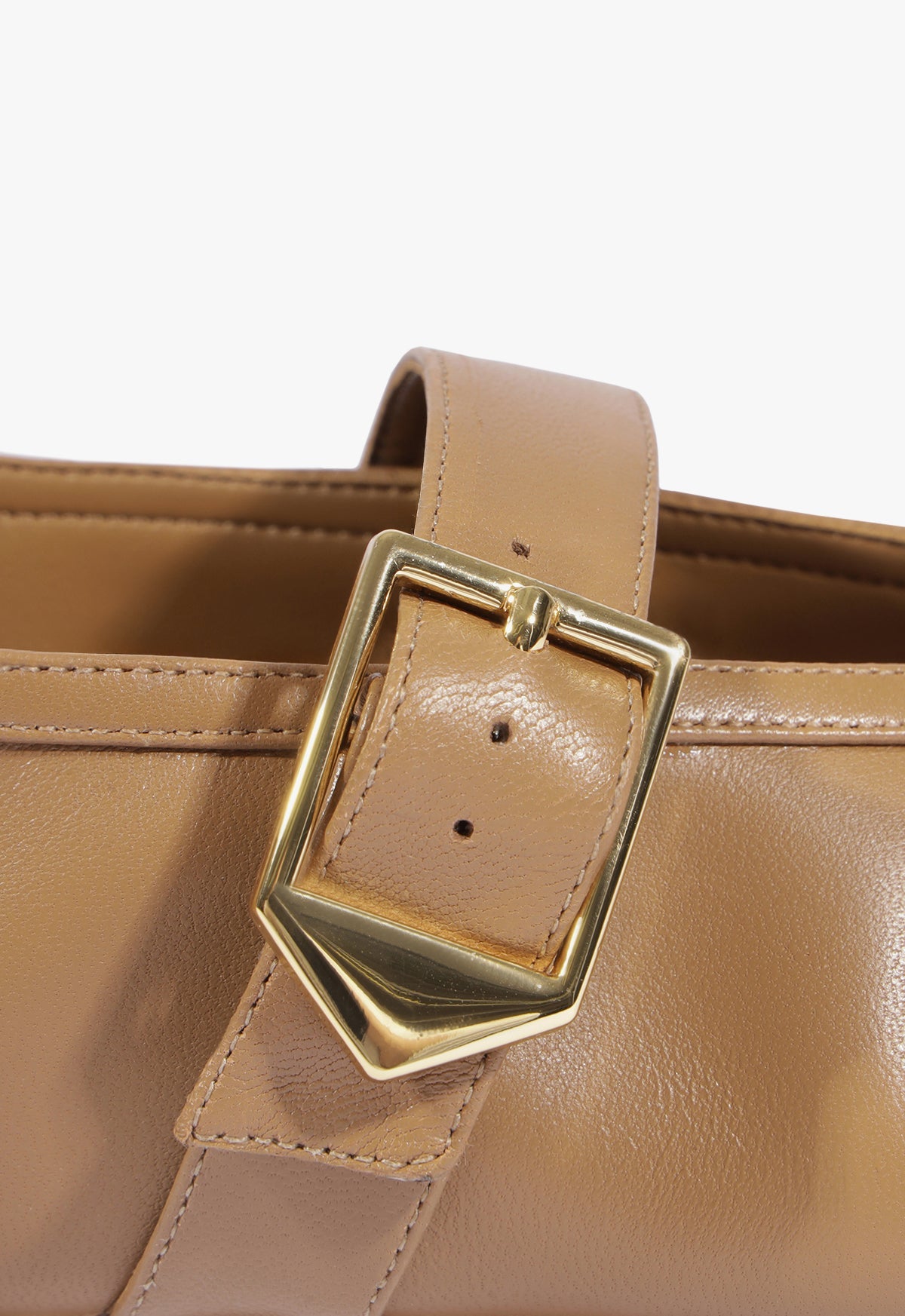 Vick Buckle Leather Ballet Flat