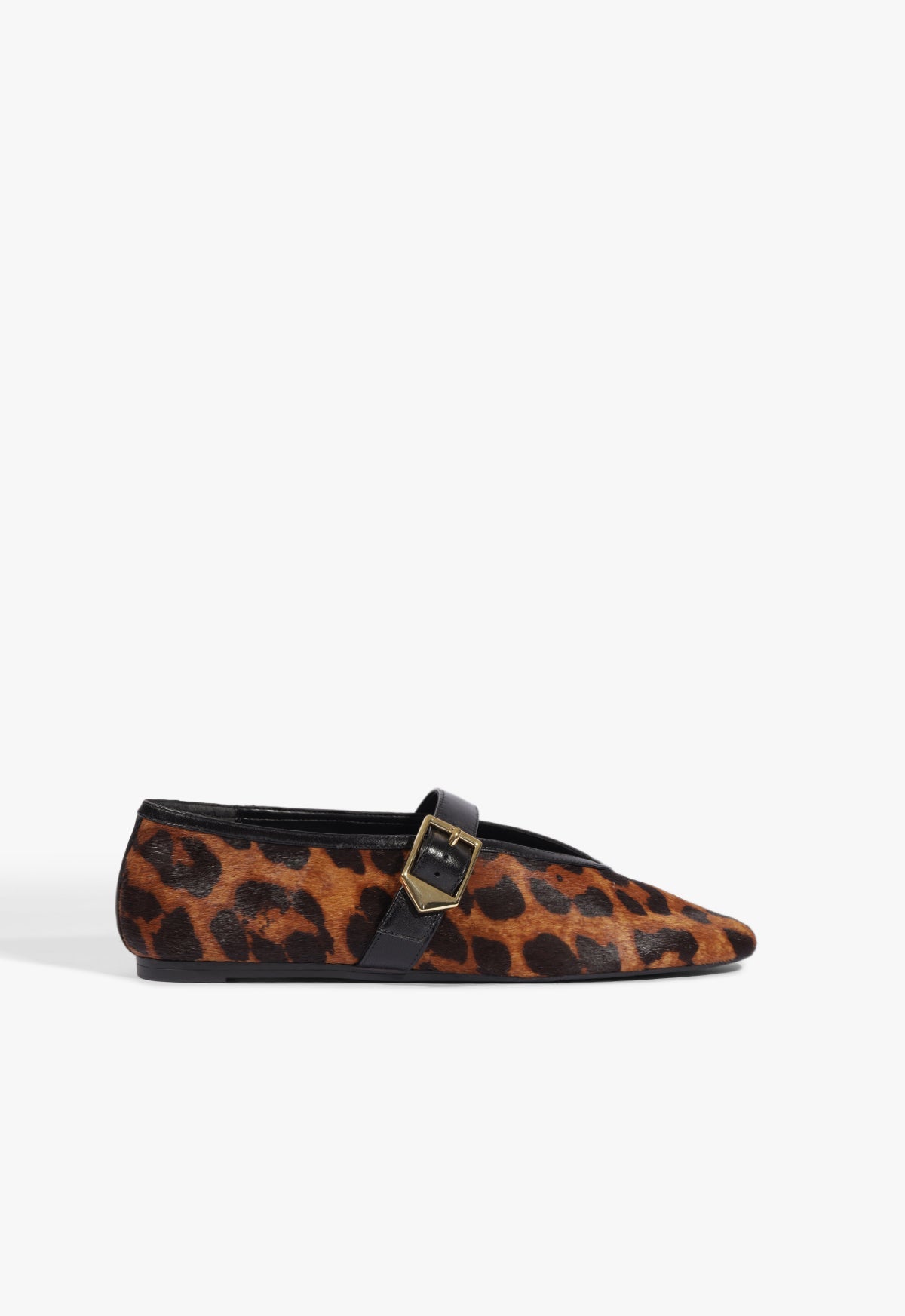 Vick Buckle Calf Hair Ballet Flat