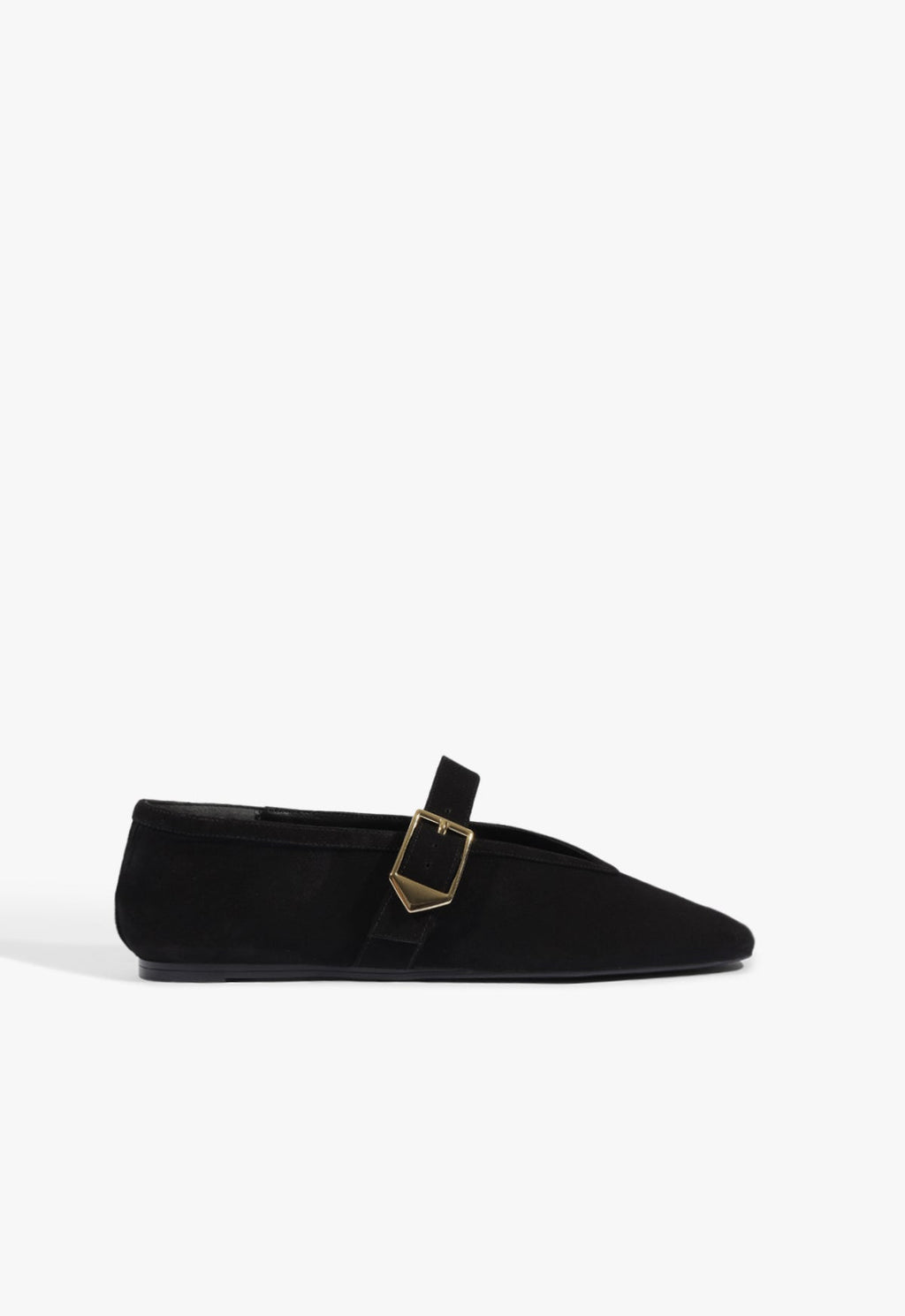 Vick Buckle Suede Ballet Flat