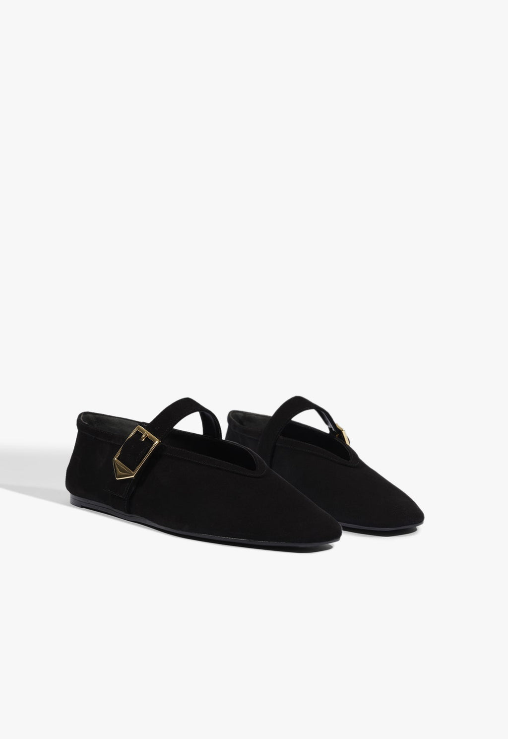 Vick Buckle Suede Ballet Flat