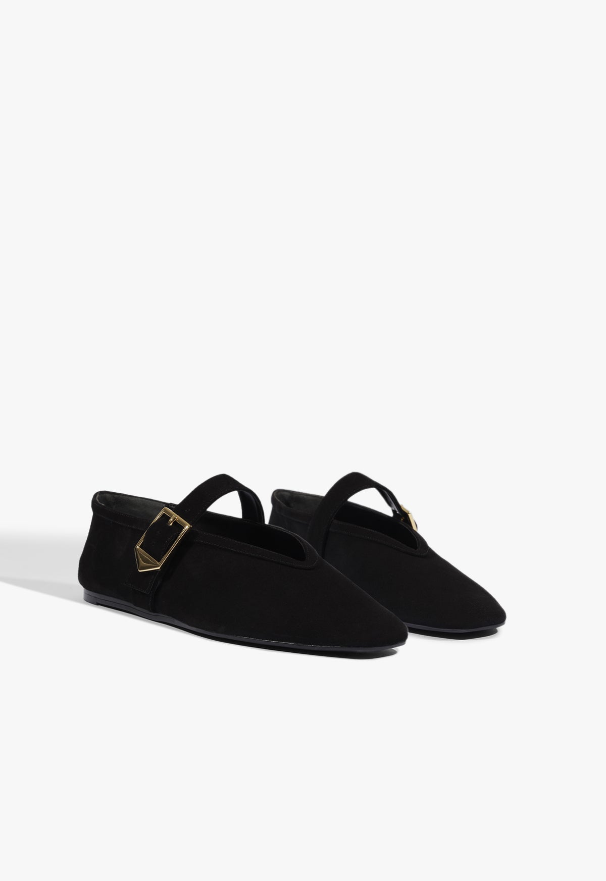 Vick Buckle Suede Ballet Flat