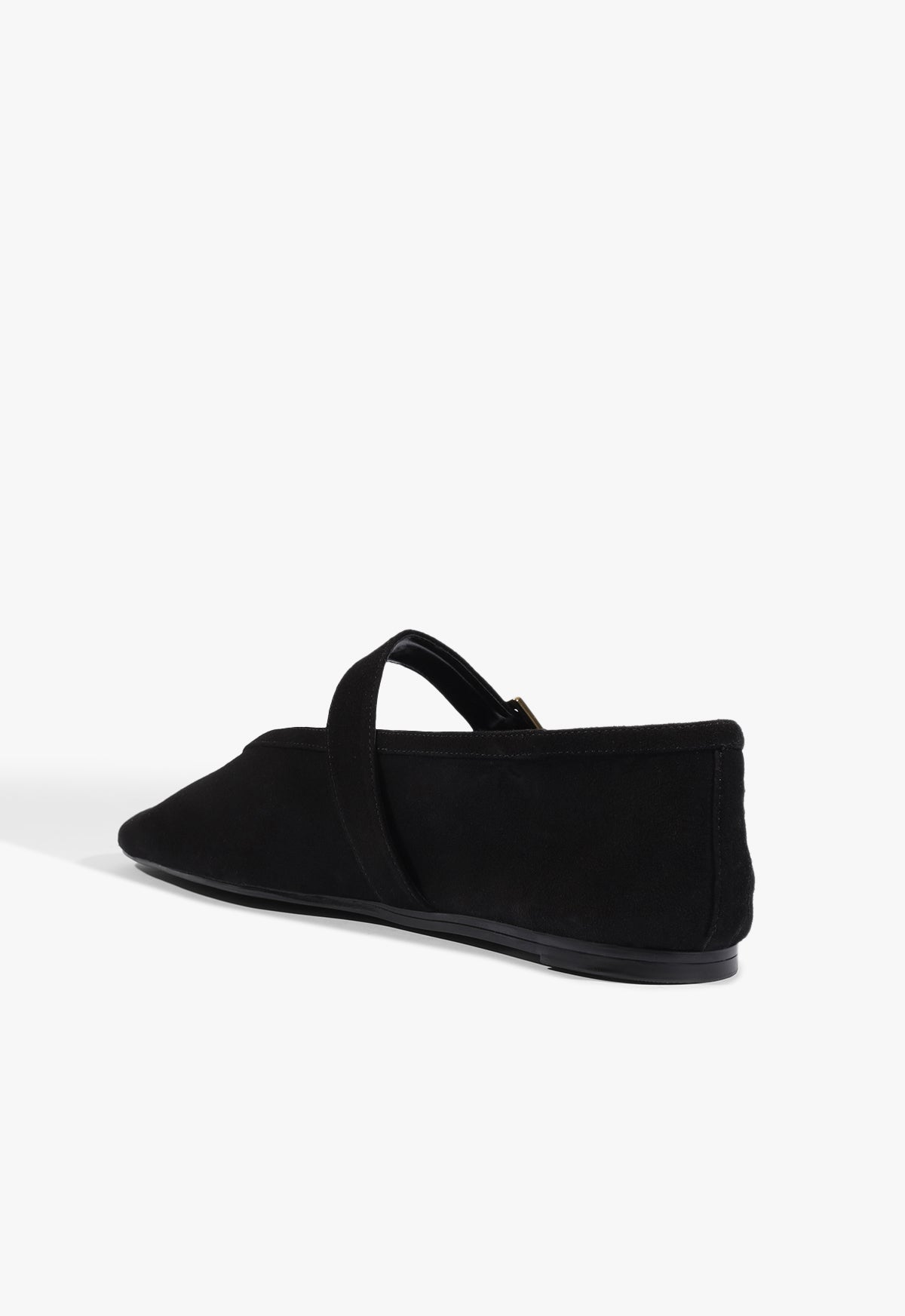 Vick Buckle Suede Ballet Flat