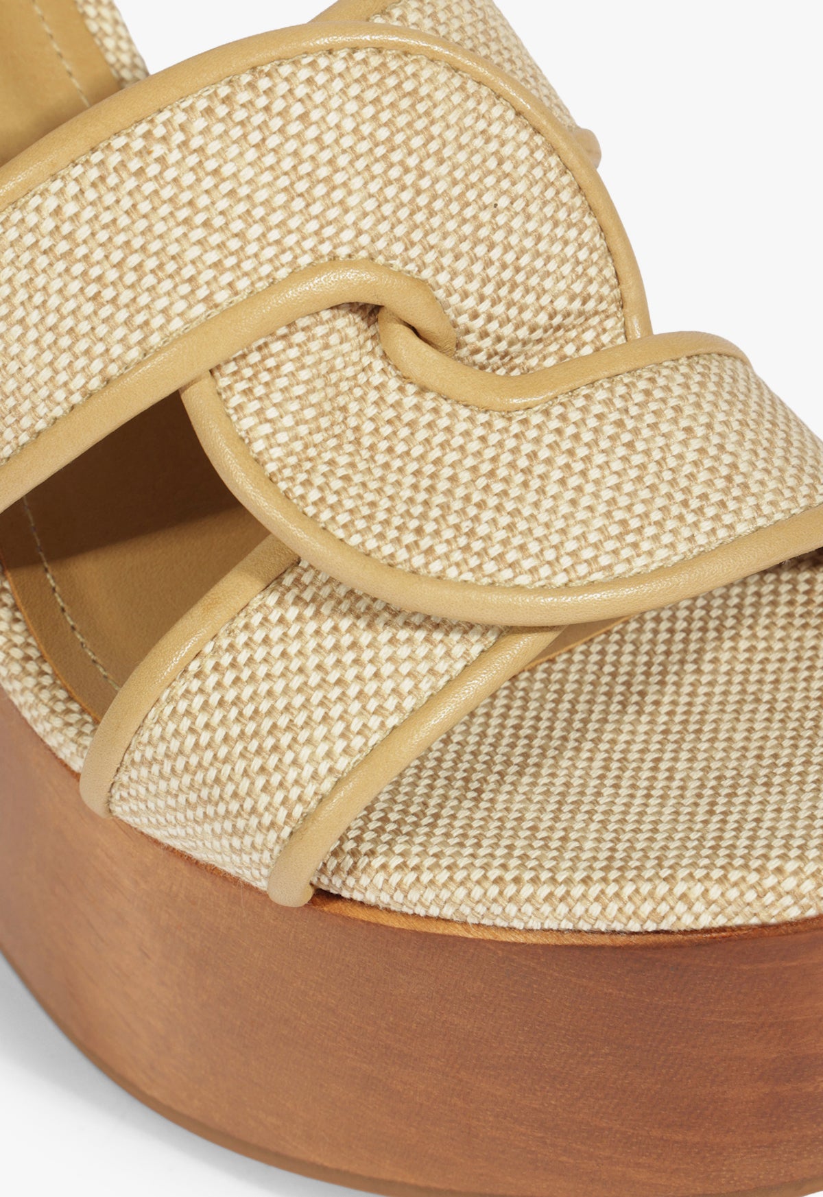 Rita Cutout Linen Sandal