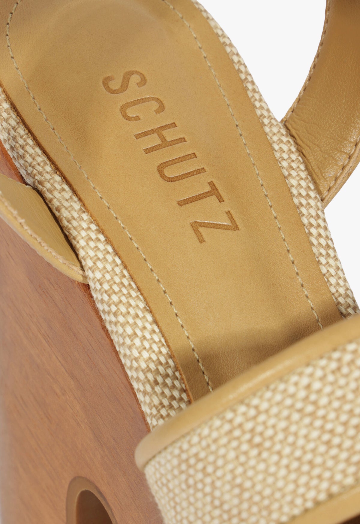 Rita Cutout Linen Sandal