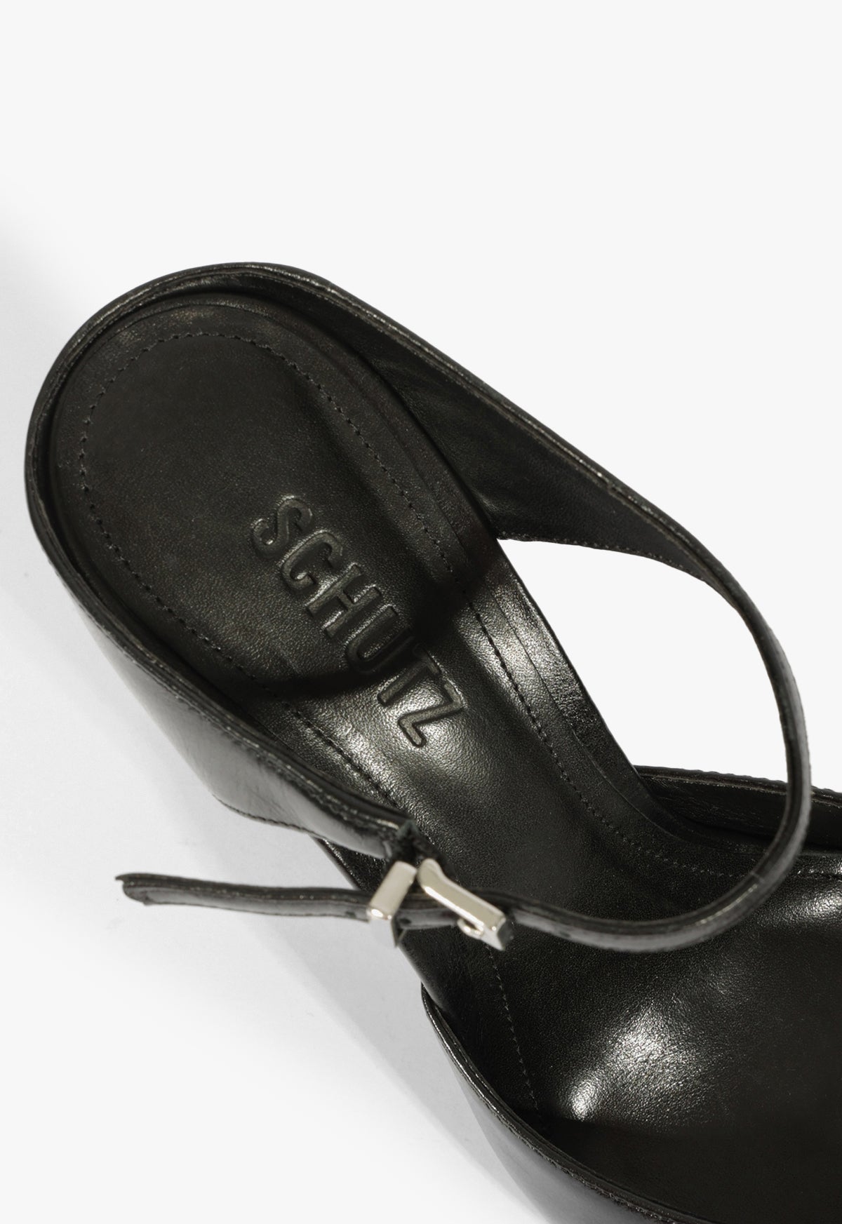 Siena Buckle Mule Leather Pump