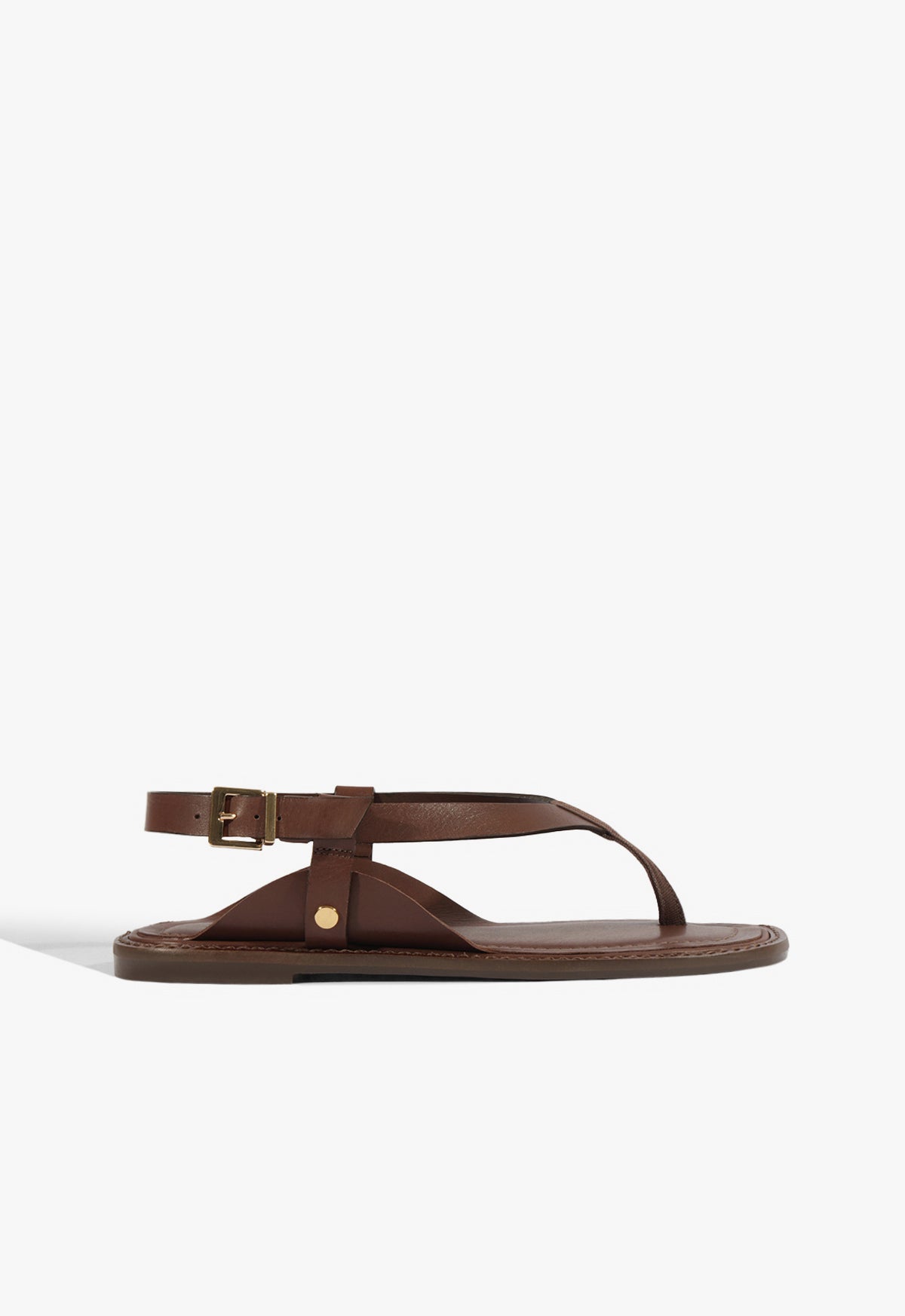 Lorraine Leather Flat Sandal