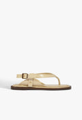 Lorraine Leather Flat Sandal
