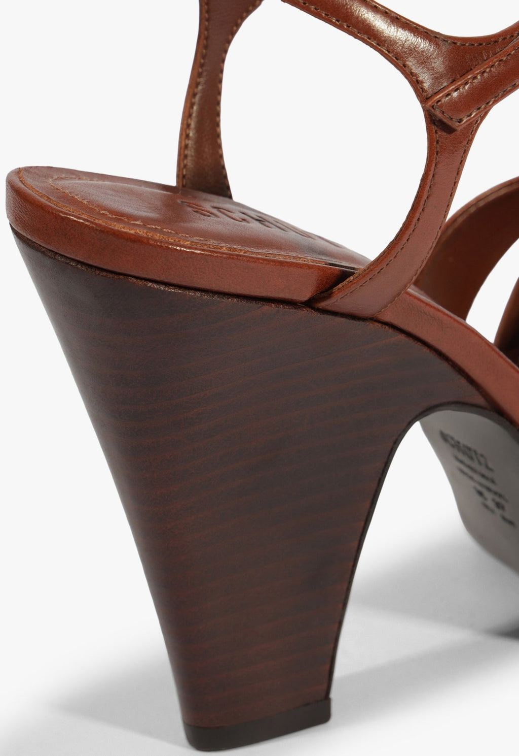 Keefa Wood Leather Platform Sandal