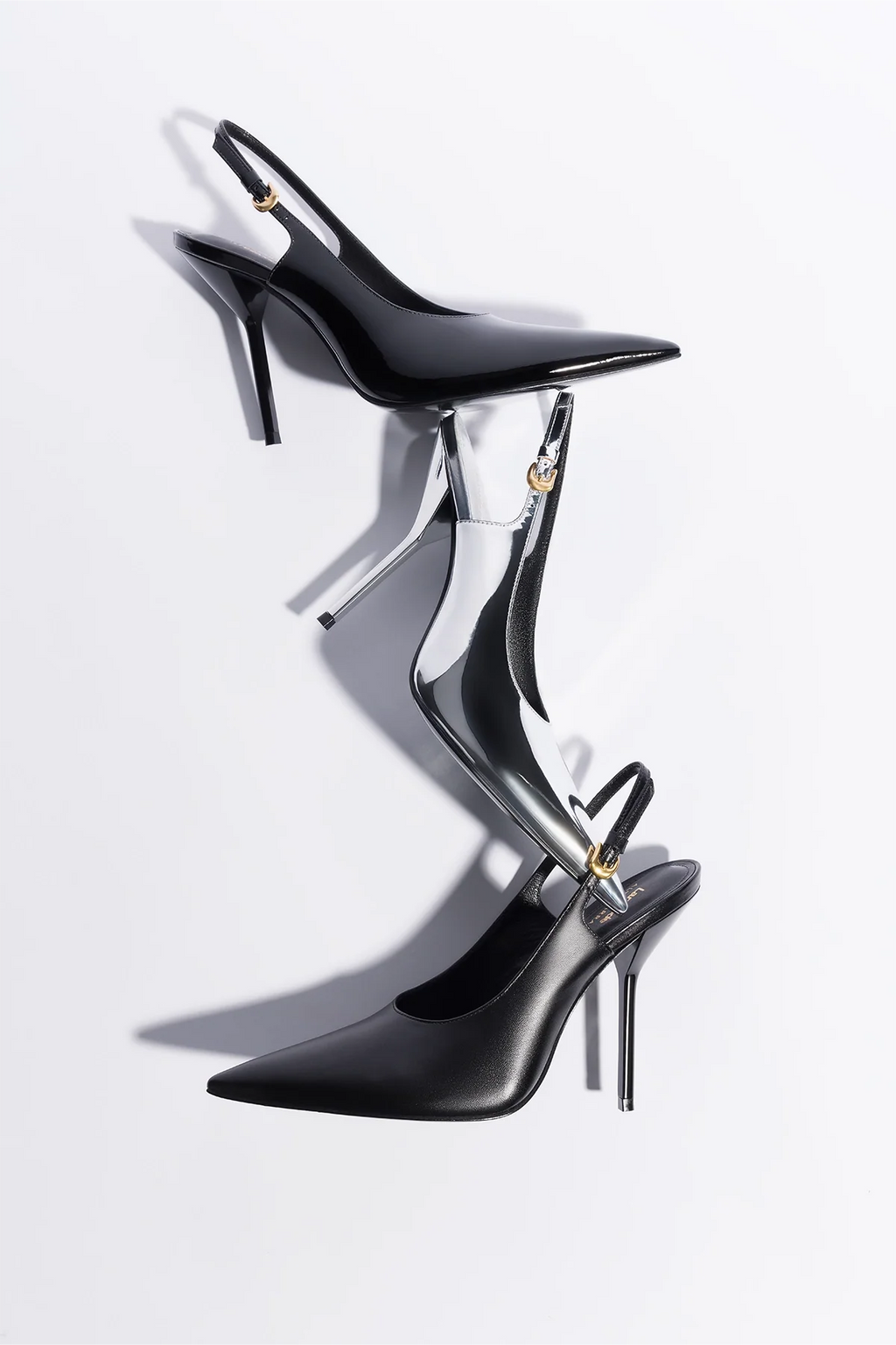 Larroudé x Altuzarra Pump In Black Patent Leather