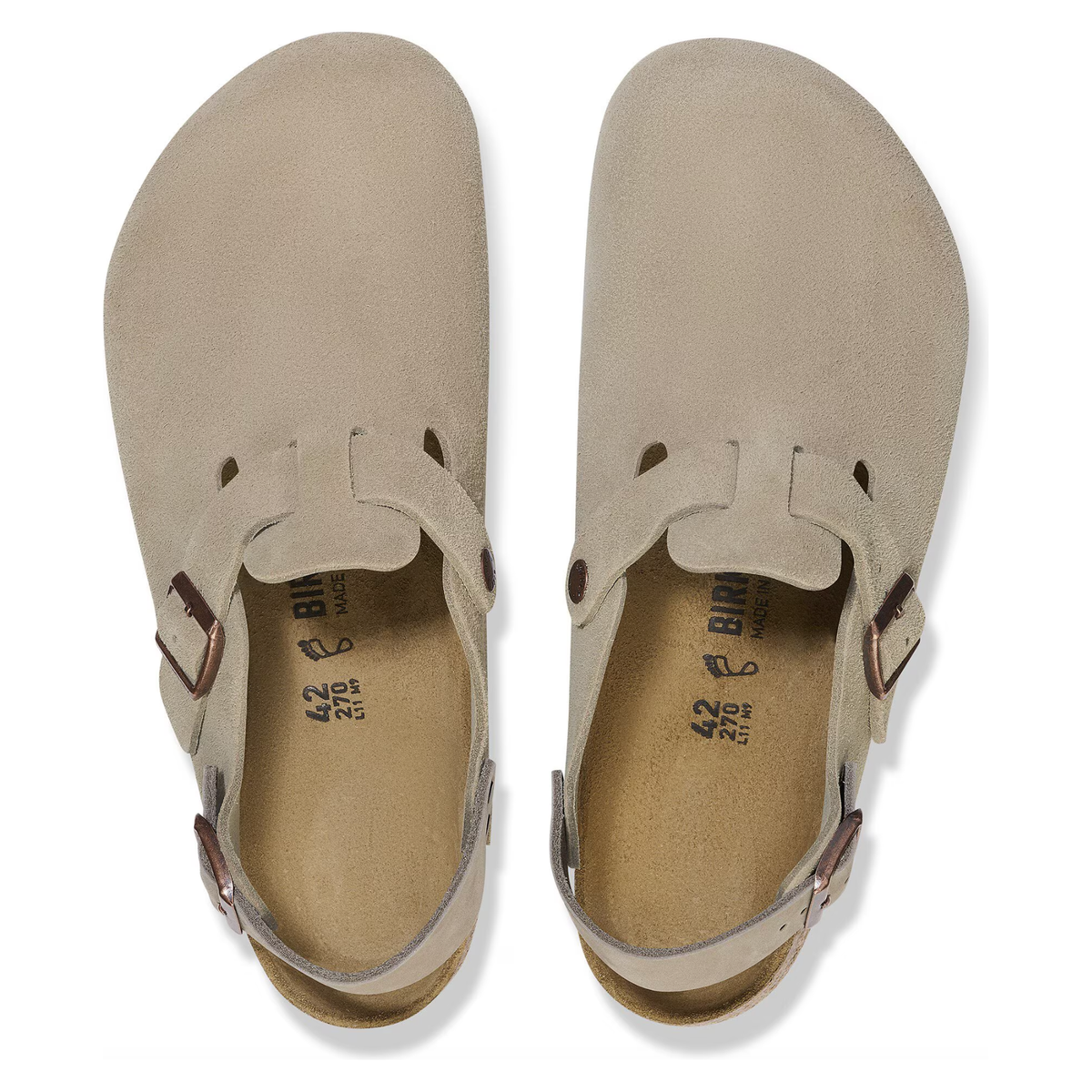 Birkenstock Women's Tokio Suede Leather in Taupe