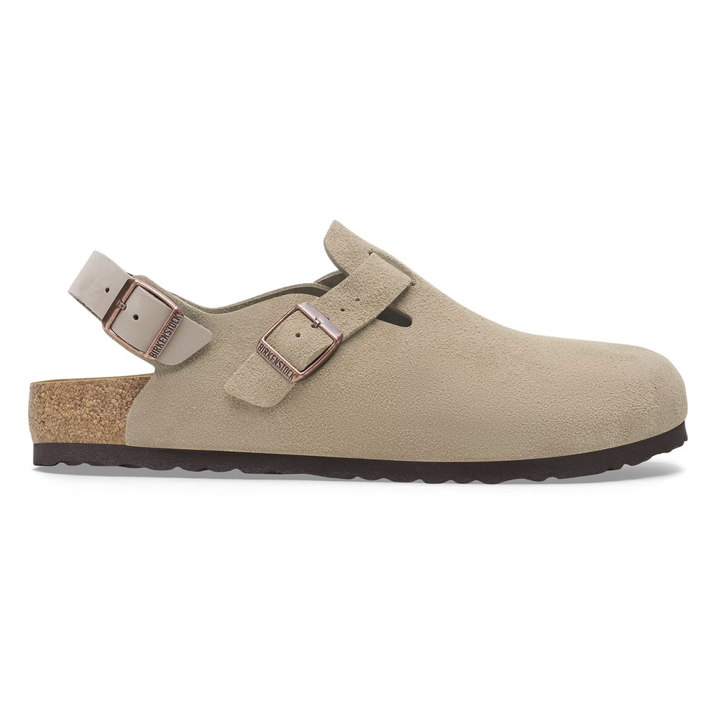 Birkenstock Women's Tokio Suede Leather in Taupe