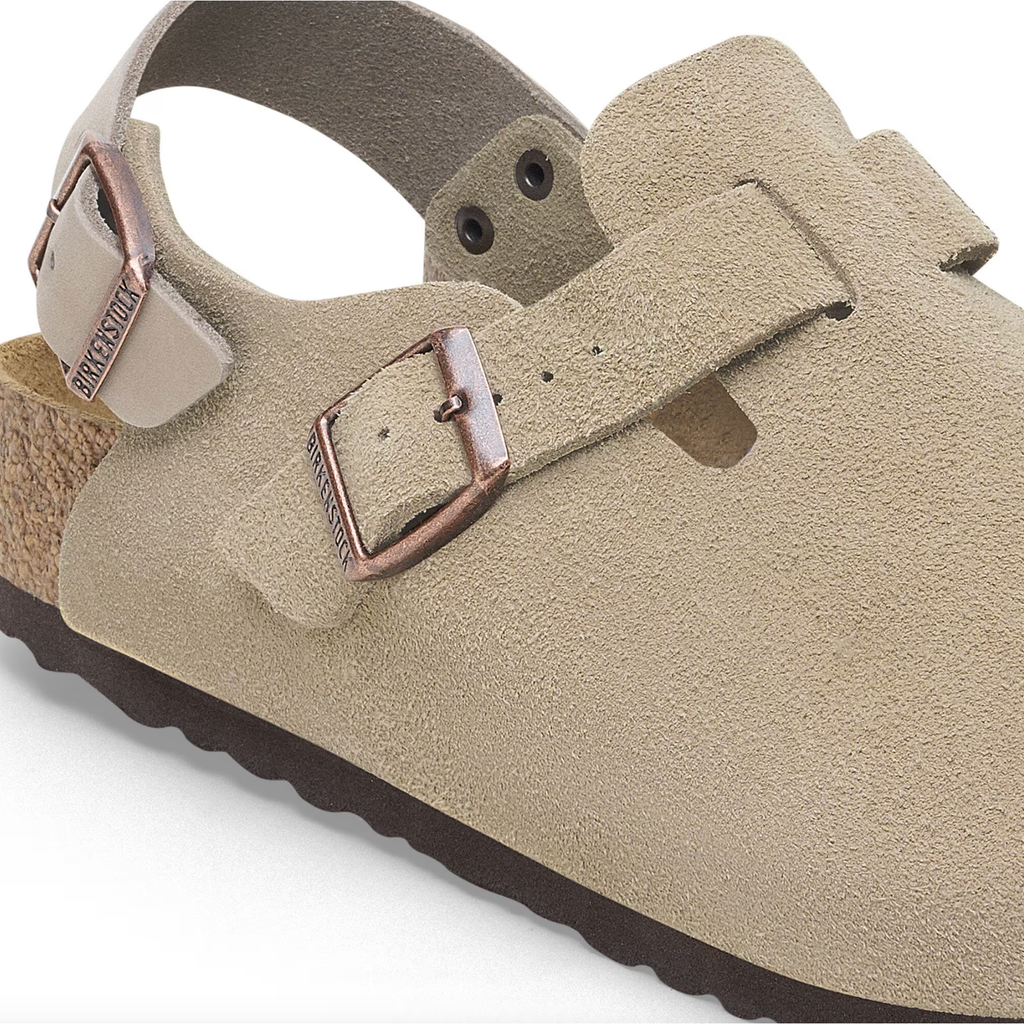 Birkenstock Women's Tokio Suede Leather in Taupe