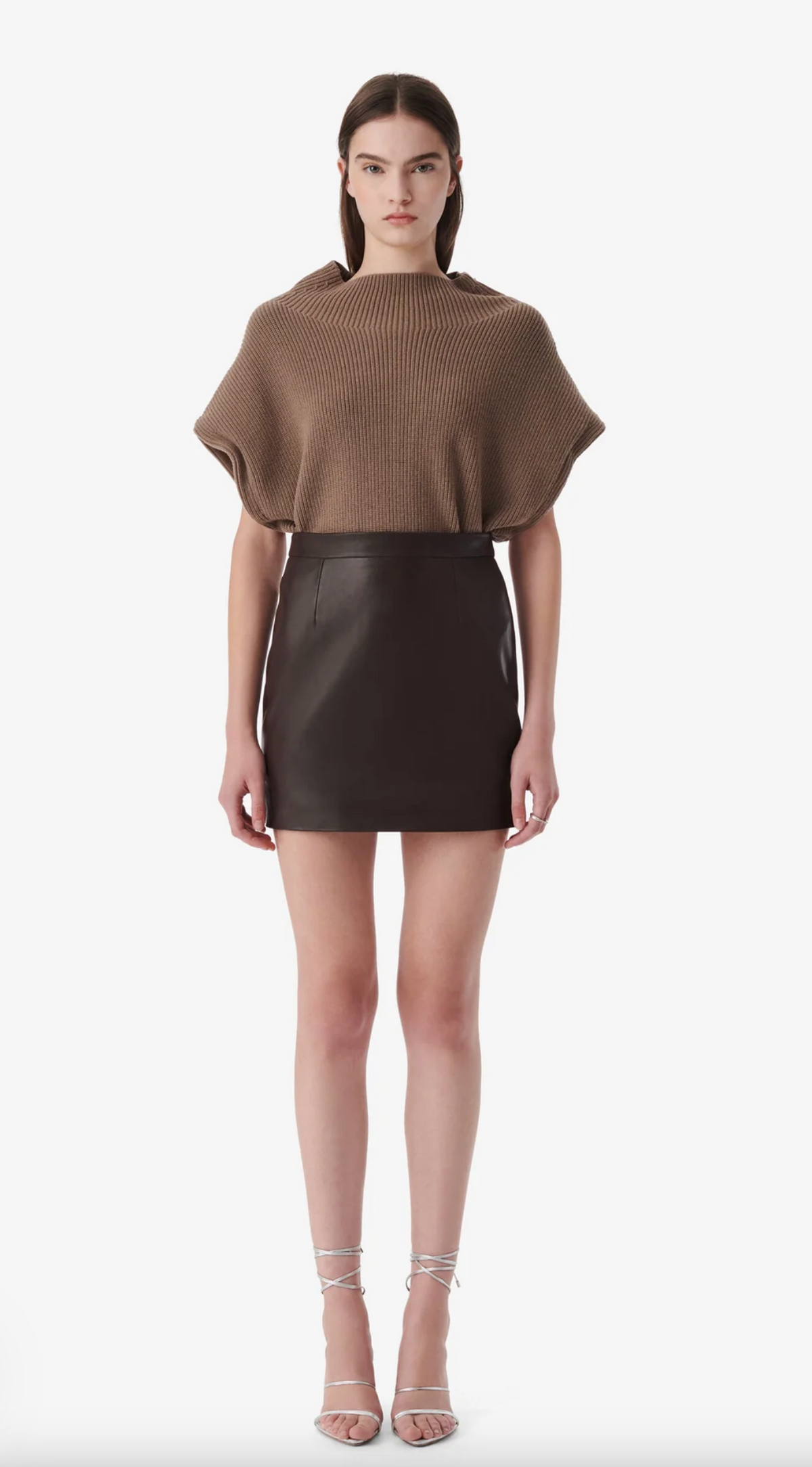 IRO Eliou Short Leather Skirt