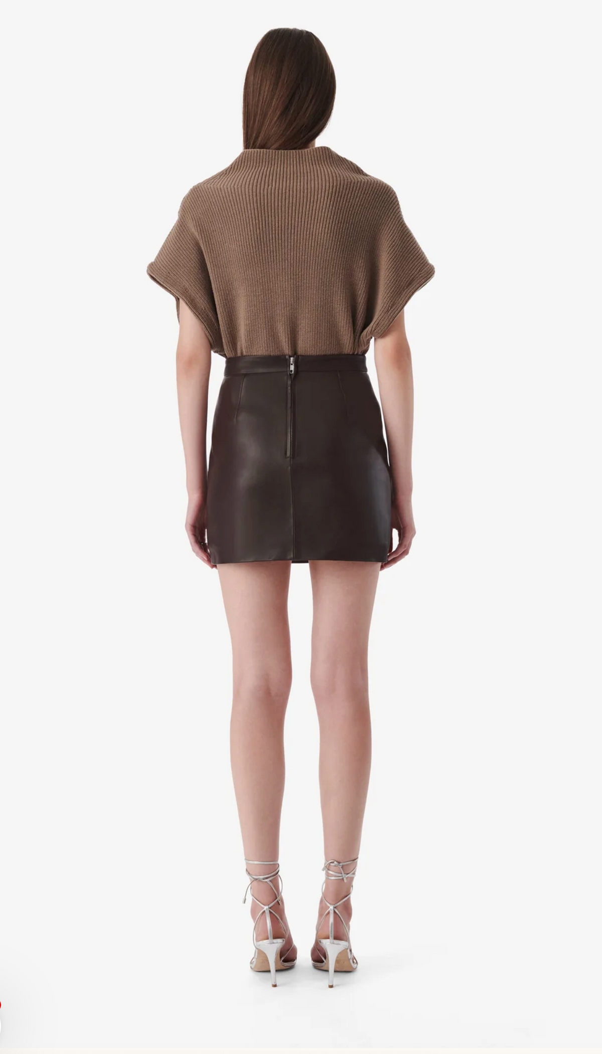 IRO Eliou Short Leather Skirt