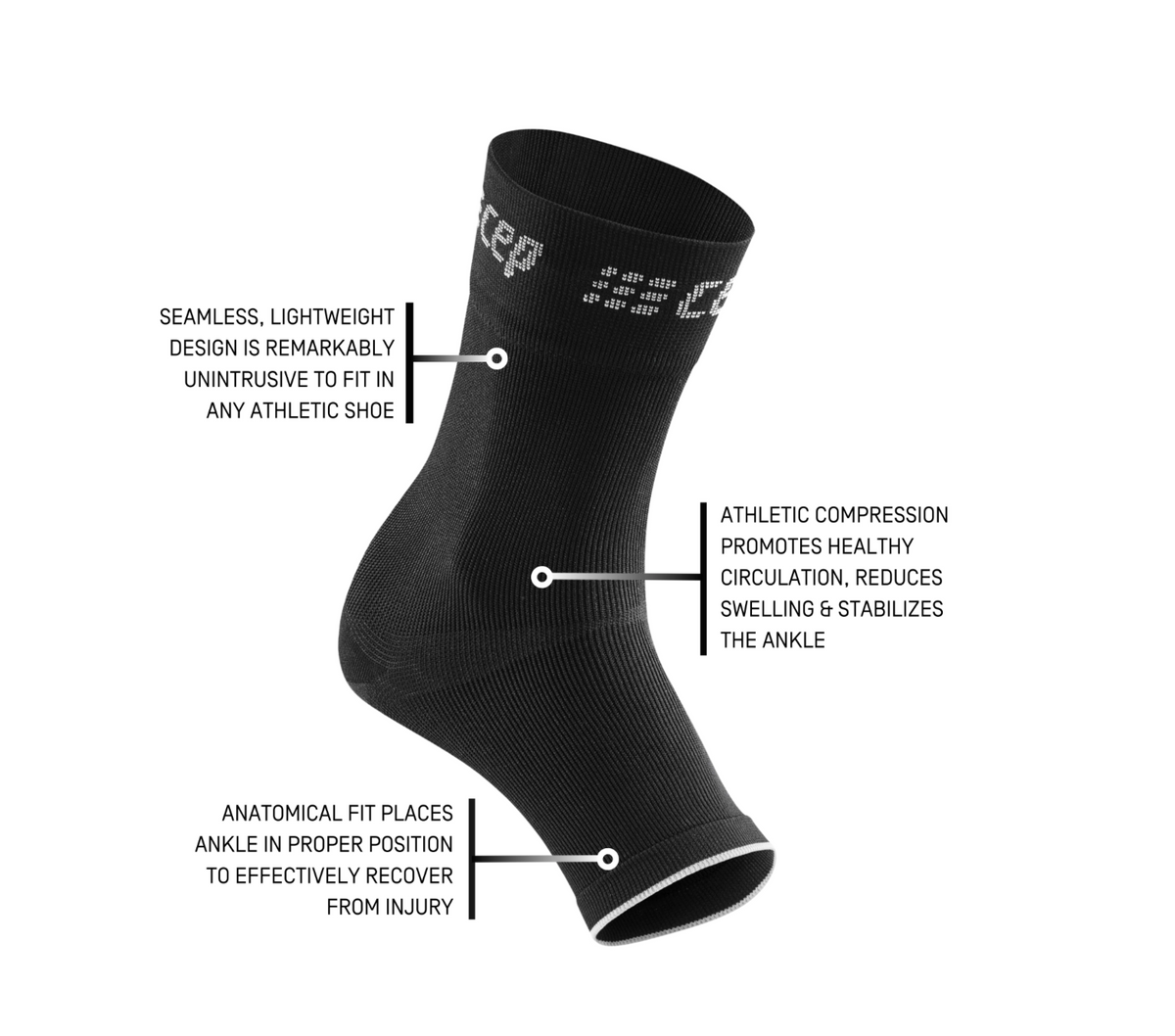 Unisex CEP Mid Support Compression Ankle Sleeve
