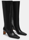 Jendi Knee High Black Leather Boot