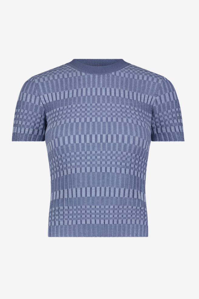 Matthew Bruch Two Tone Stripe Top