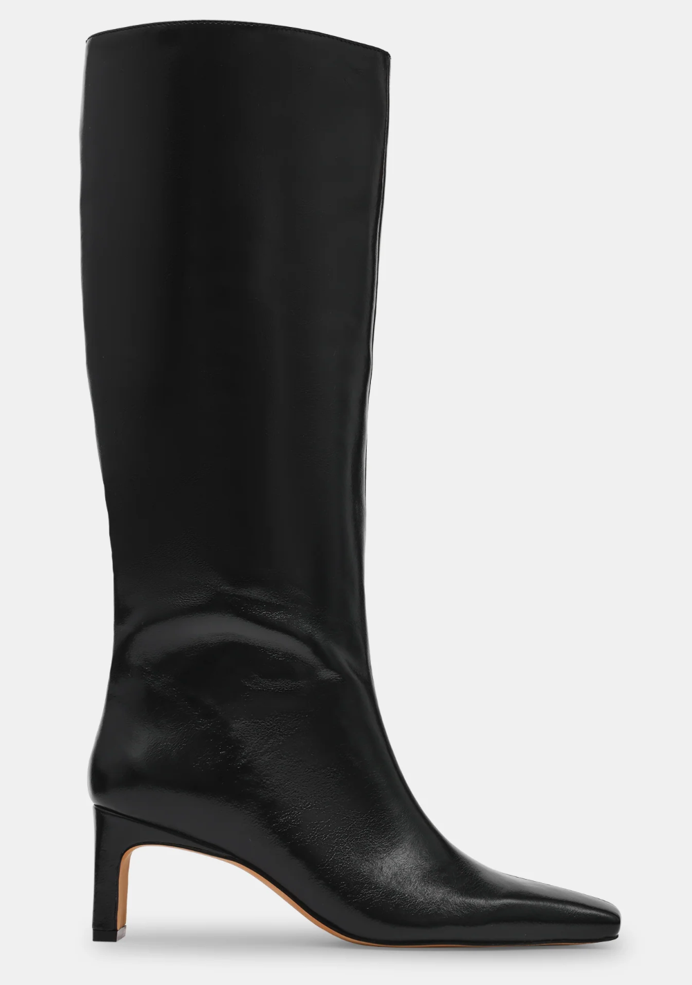 Jendi Knee High Black Leather Boot