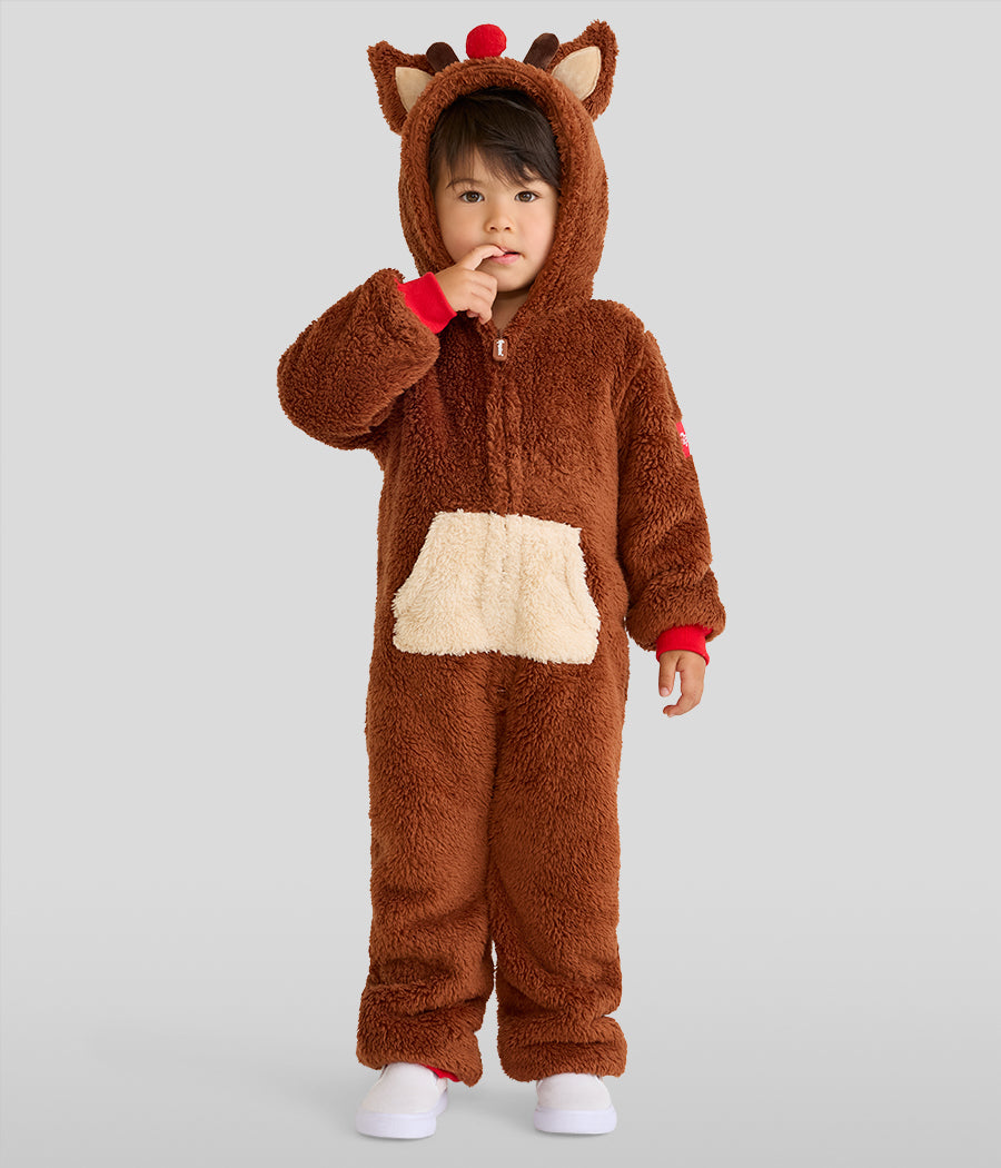 Matching Rudolph Sherpa Family Jumpsuits