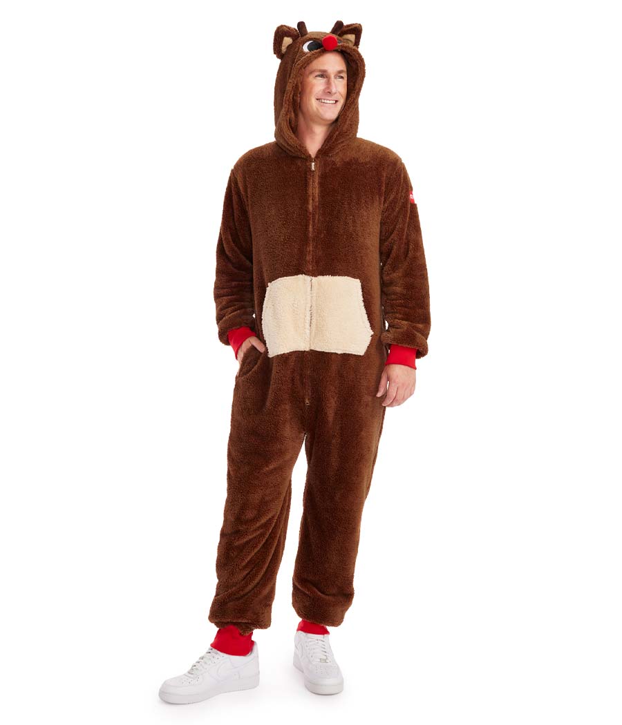 Matching Rudolph Sherpa Family Jumpsuits