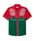 Men's Christmas Cowboy Button Down Shirt