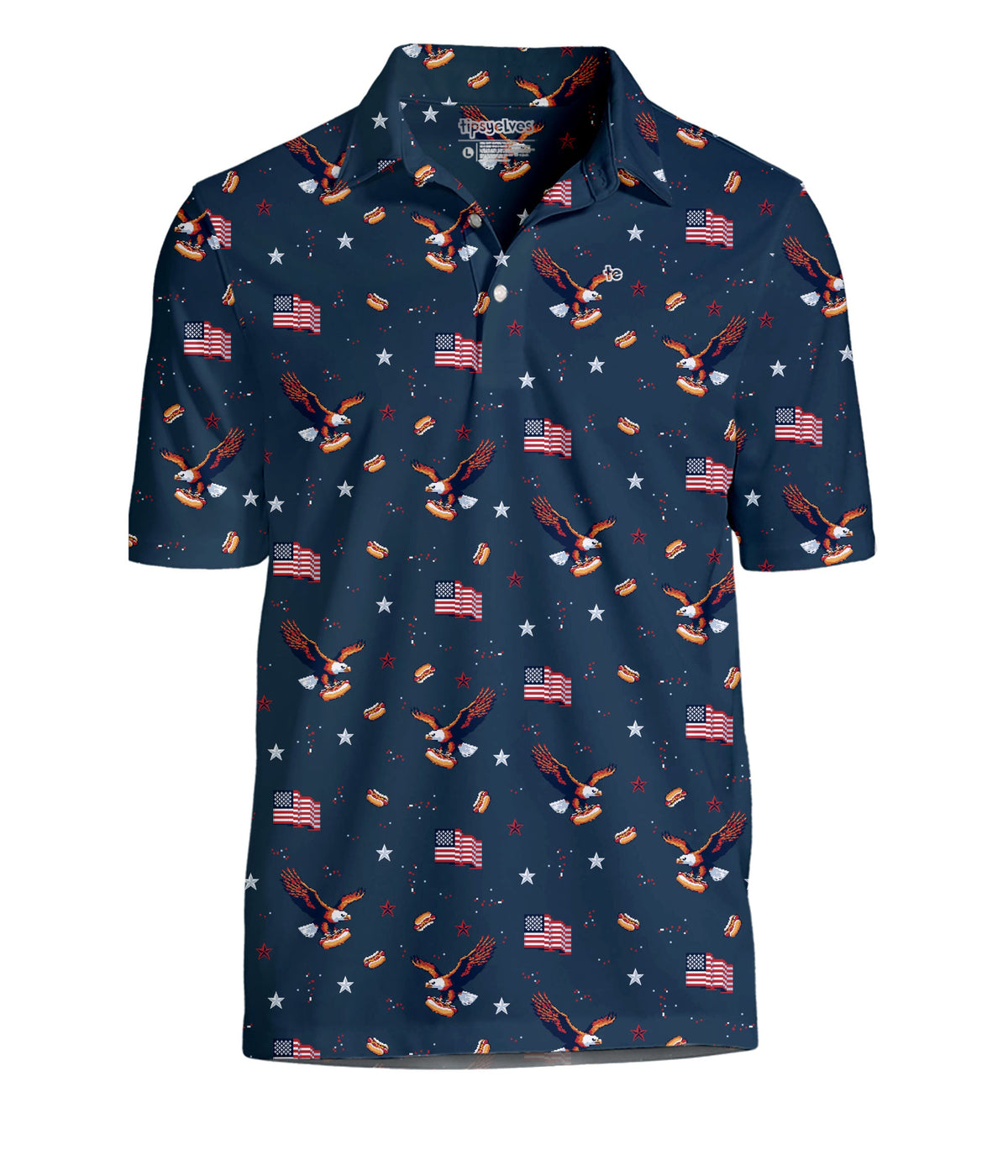 Men's 8-Bit Eagle Golf Polo