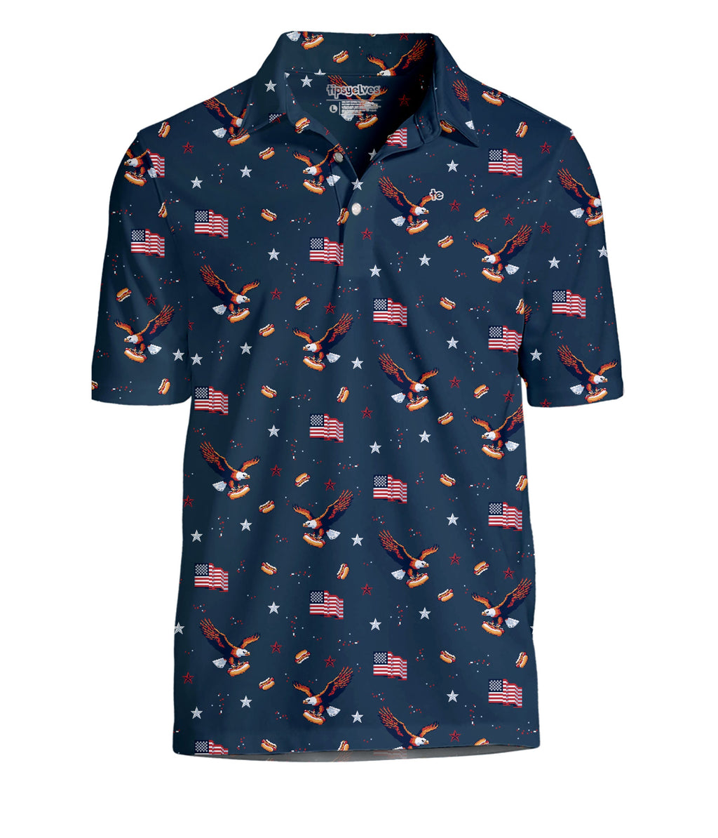 Men's 8-Bit Eagle Performance Polo