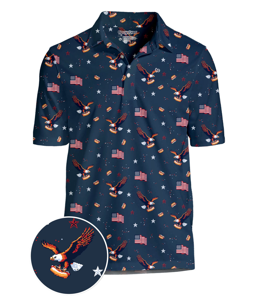 Men's 8-Bit Eagle Performance Polo