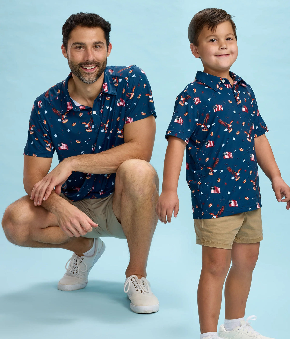 Men's 8-Bit Eagle Golf Polo