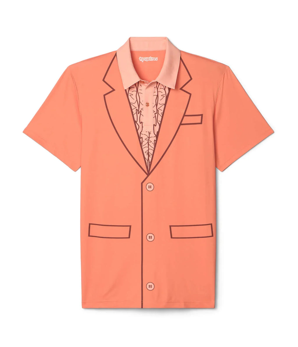 Men's Dumb Orange Tuxedo Golf Polo