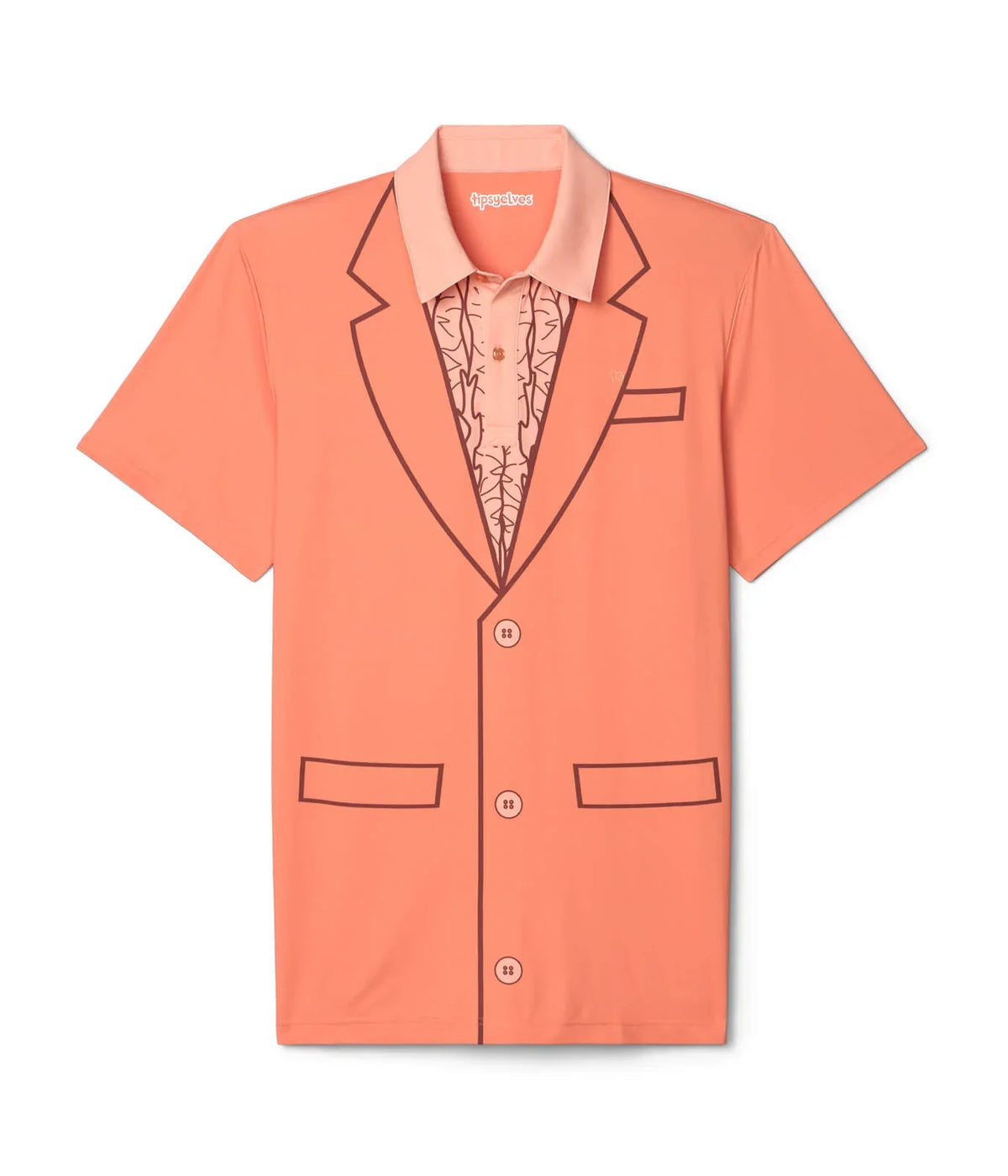 Men's Dumb Orange Tuxedo Golf Polo